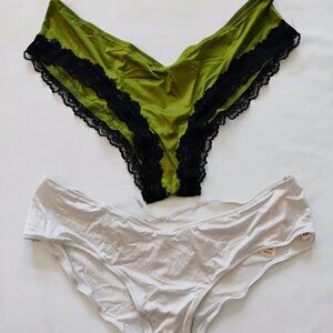 Victoria's Secret Lace/Strappy Accents Cheeky Size XL New With Tags (SET OF 2)